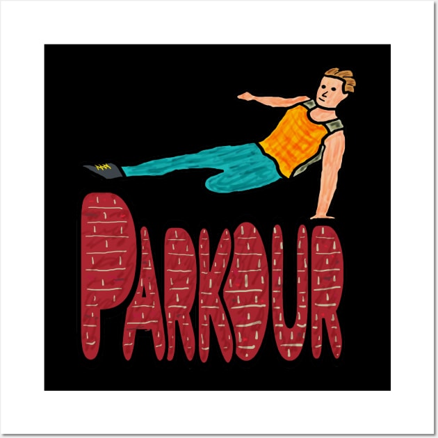 Parkour Wall Art by Mark Ewbie